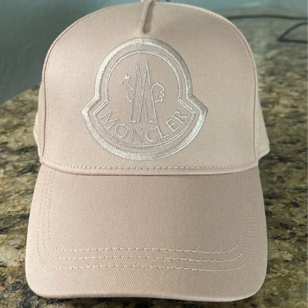 Moncler Light Pink Logo Cap